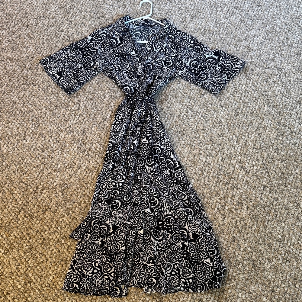 Zara Black and White Maxi Dress